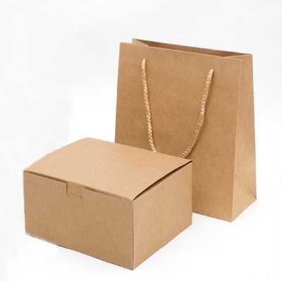 SKEPB006  Fine paper bags Kraft paper boxes Fashion shopping bags Kraft paper bags Eco bag manufacturers side view